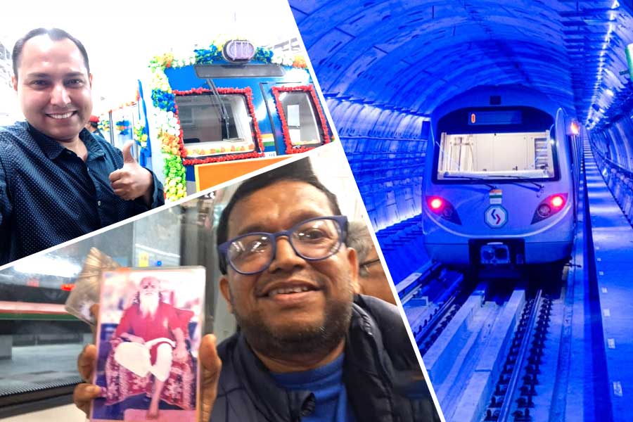 Prabhat Chatterjee made record as the first passenger of three metro's