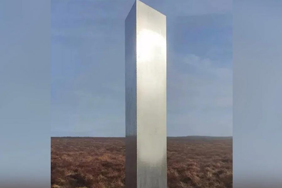 Giant mysterious steel monolith spotted on in UK