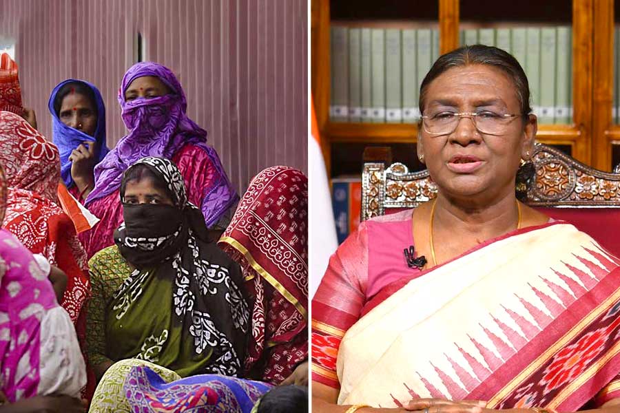 11 victims of including five women from Sandeshkhali met President Droupadi Murmu
