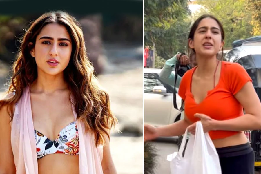 Sara Ali Khan is not happy with paps who capturing her distributing sweets outside a Temple