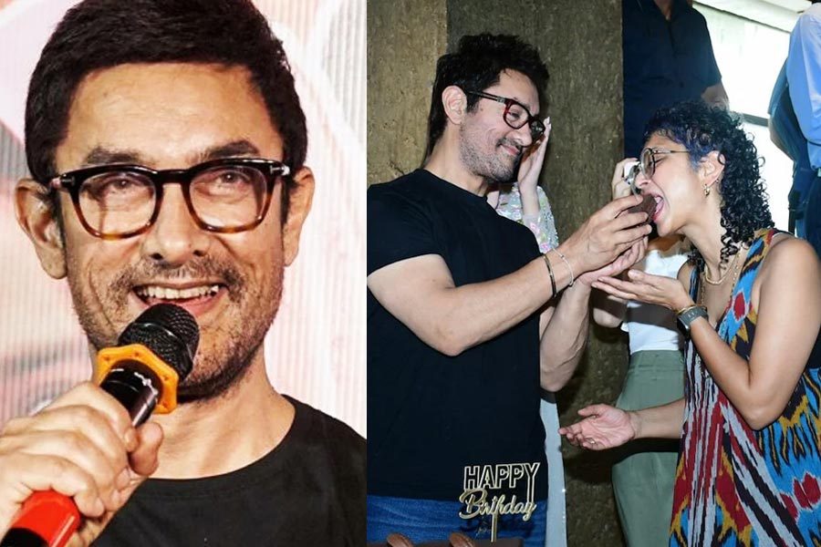 Aamir Khan Celebrates 59th Birthday With Paps, Feeds Cake To Kiran Rao
