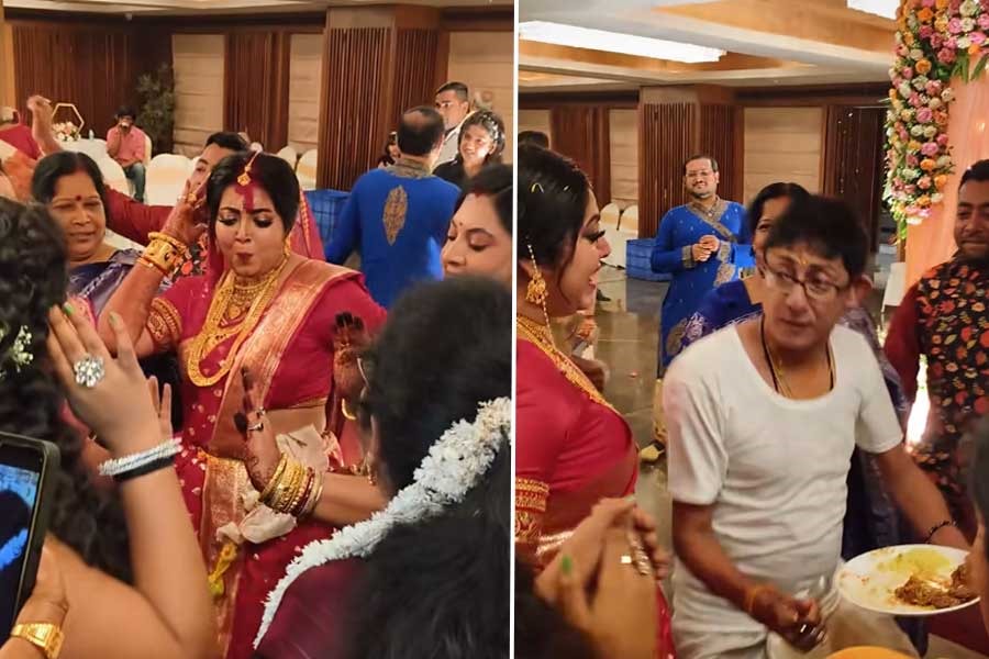 See the video of Kanchan Mallick and Sreemoyee Chattoraj's wedding Dance | Sangbad Pratidin