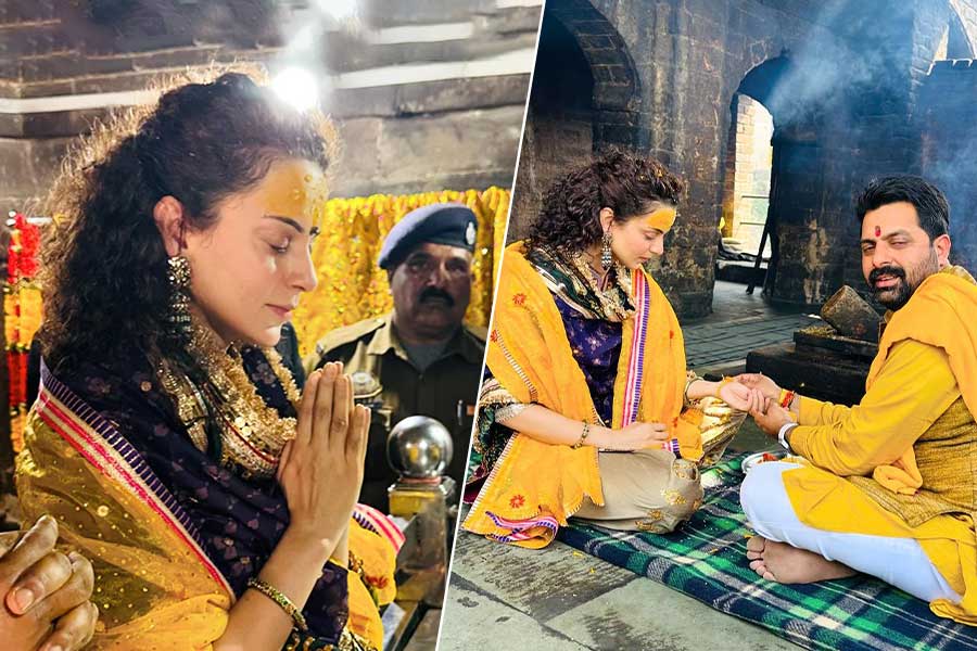 জন্মদিনে ধর্ম-কর্মে মন কঙ্গনার, শক্তিপীঠে পুজো অভিনেত্রীর, দেখুন অ্যালবাম