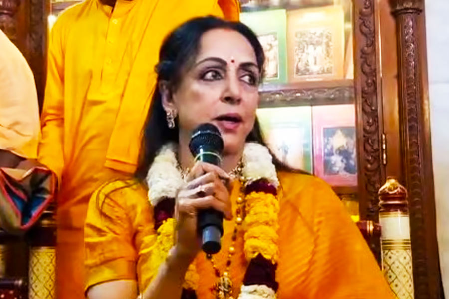 Hema Malini offers prayer at ISKON, confident about Lok Sabha 2024