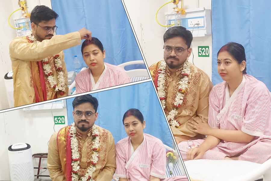 ভালোবাসার কাছে গোহারা ব্যাধি! হাসপাতালে ওয়ার্ডের মধ্যেই বিয়ে সারলেন অমিত-সুচরিতা