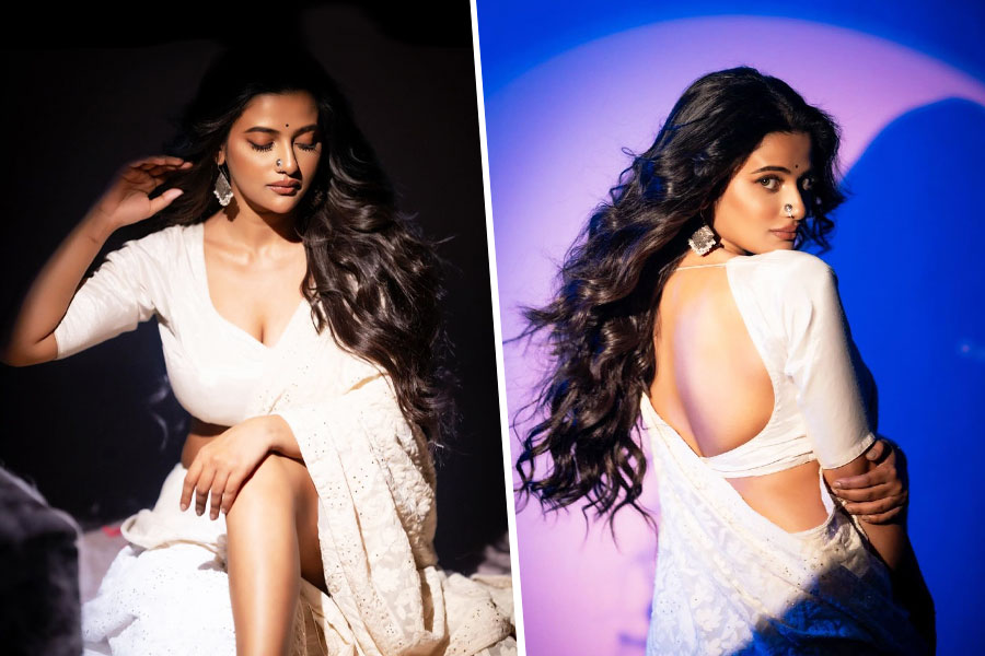 Tollywood actress Ushashi Ray's bold photoshoot in saree