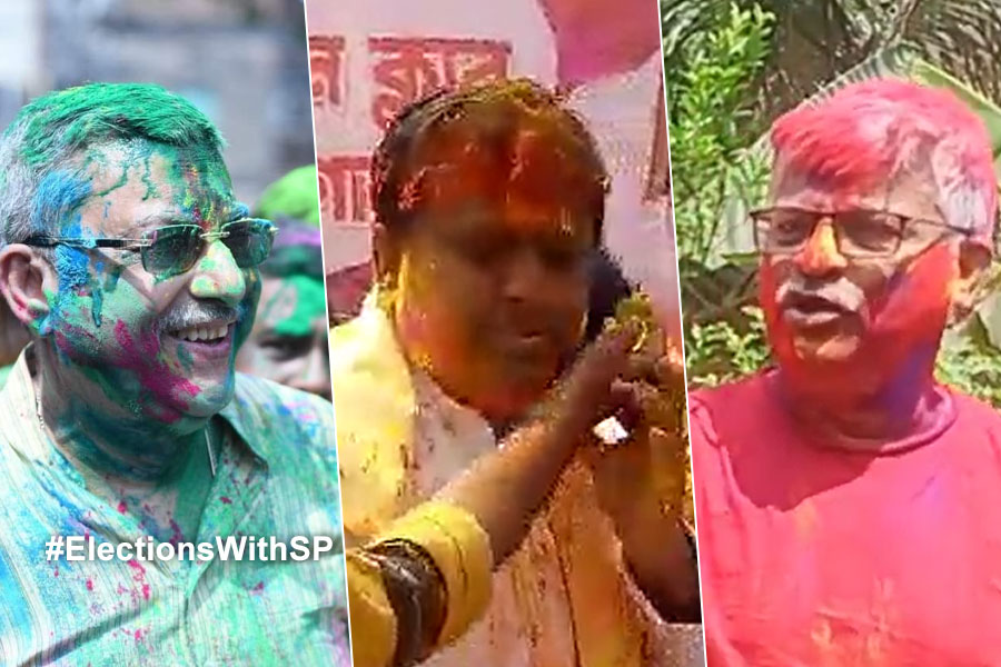 Political leaders campaigning and celebrate Holi festival