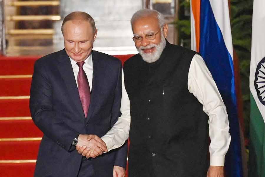 Modi had a telephone conversation with Putin today
