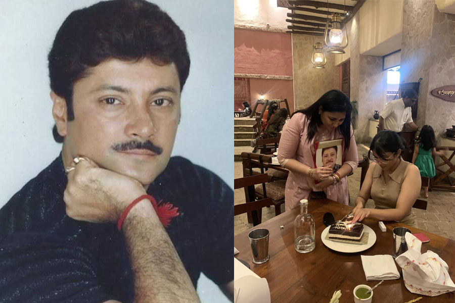 wife Sanjukta celebrates Abhishek Chatterjee's Birth day at Five Star Hotel