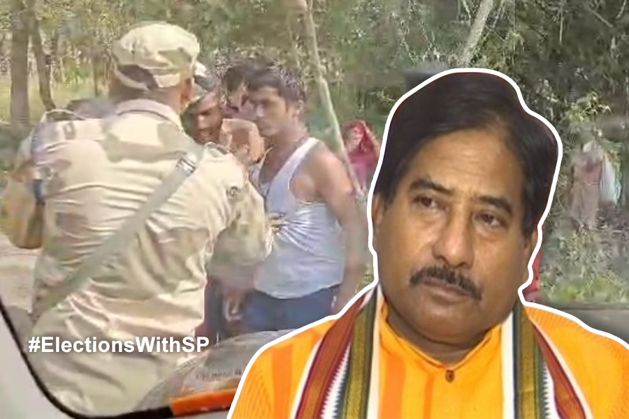 BJP candidate Jagannath Sarkar allegedly attacked before election