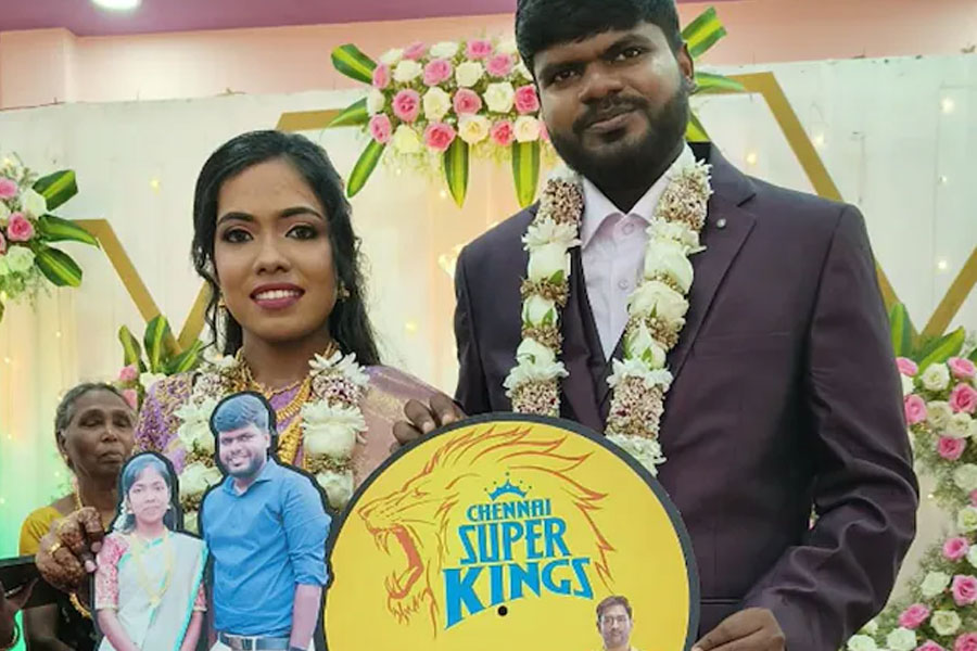CSK themed wedding in Tamil Nadu goes viral on social media