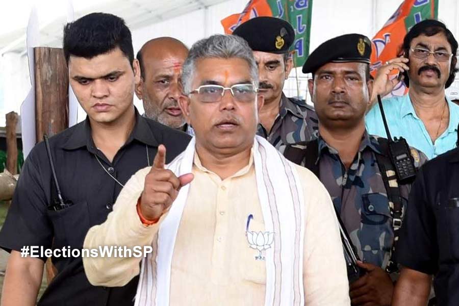 How many cases against BJP candidate Dilip Ghosh