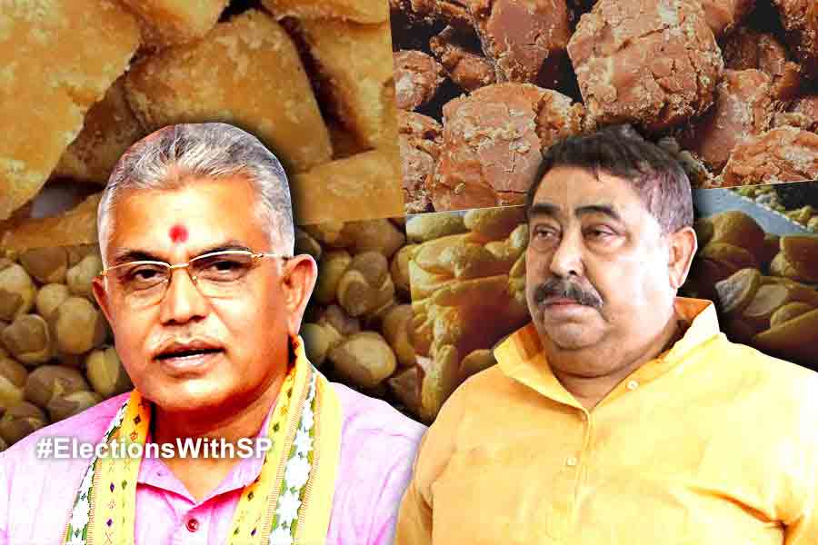 ভোটের বাংলায় গুড়-বাতাসার পালটা ছোলা-গুড়! নাম না করে অনুব্রতকে খোঁচা দিলীপের