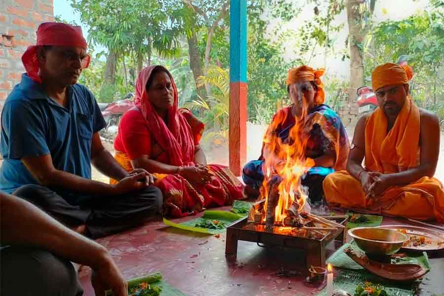 Hooghly people performs puja to appease rain god