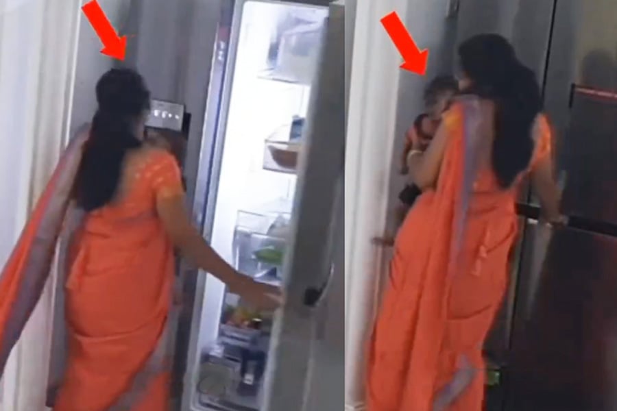 Woman On Phone Puts her Baby Inside Refrigerator Instead Of Vegetables,