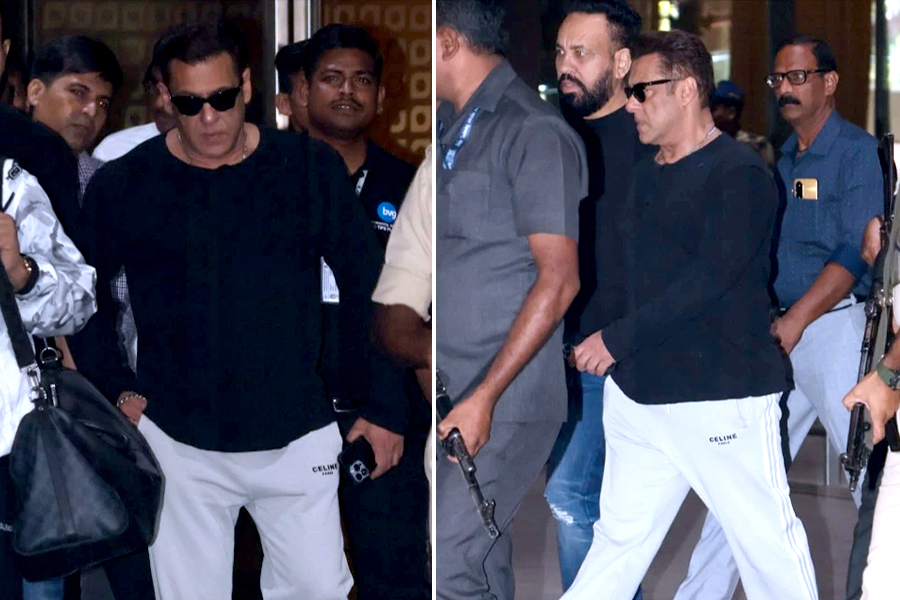 Salman Khan surrounded by armed security guards on return from Dubai