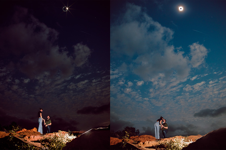 Couple gets engaged during solar eclipse in America