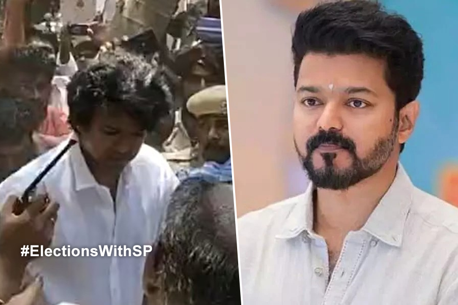 Thalapathy Vijay Brutally Mobbed at Polling Booth, Police Comes To Rescue