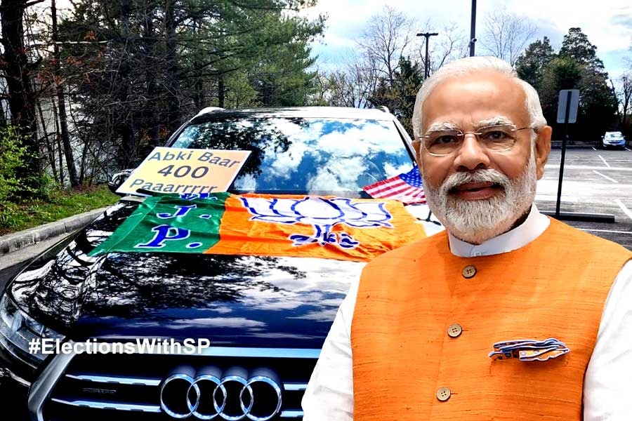 US Indians hold car rallies in support of BJP in Lok Sabha 2024