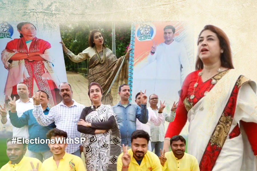 রিলসের পর এবার থিম ভিডিও প্রকাশ, বিনোদনের মুডে প্রচারে শতাব্দী রায়