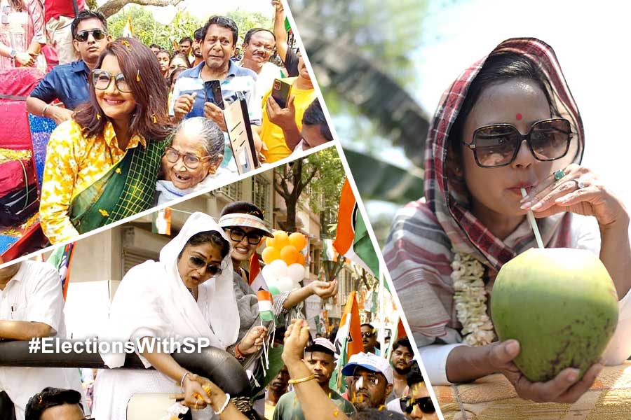 গ্ল্যামারাস প্রচার! সূর্যের তেজ এড়াতে কোন পোশাক ভরসা ‘ভোটসুন্দরী’দের?