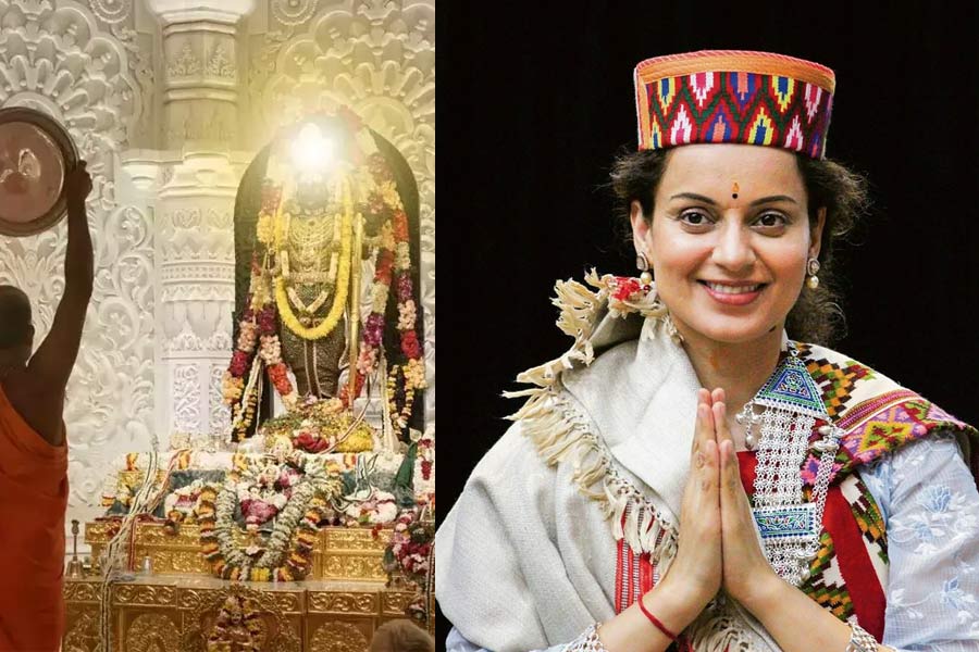 Kangana Ranaut's heartfelt post wishes on Ram Lalla Surya Tilak ceremony