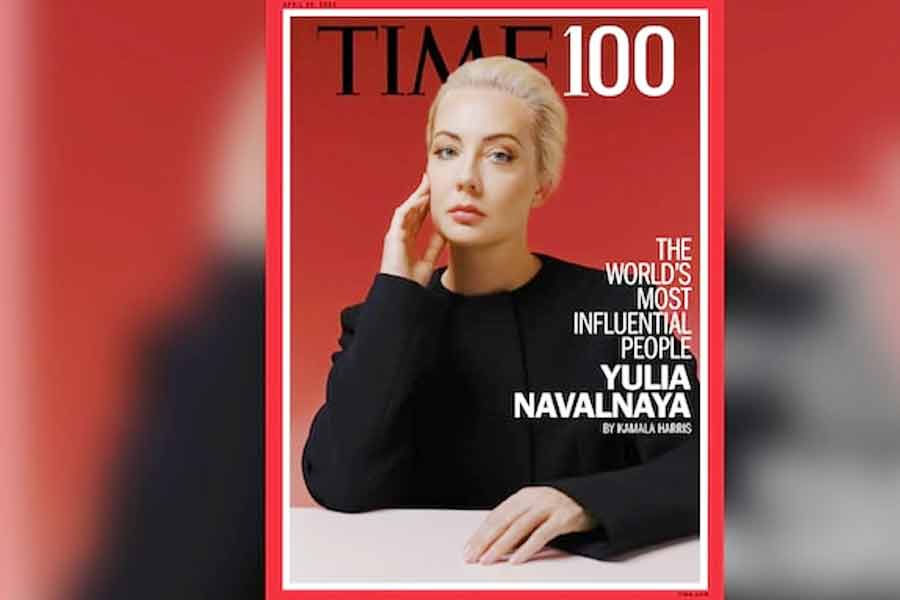Navalny's wife appears on a Time magazine cover