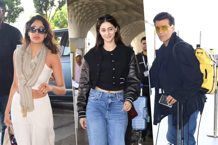 KJo, Ananya Panday, Karisma Kapoor and others leave for Ambani's cruise party