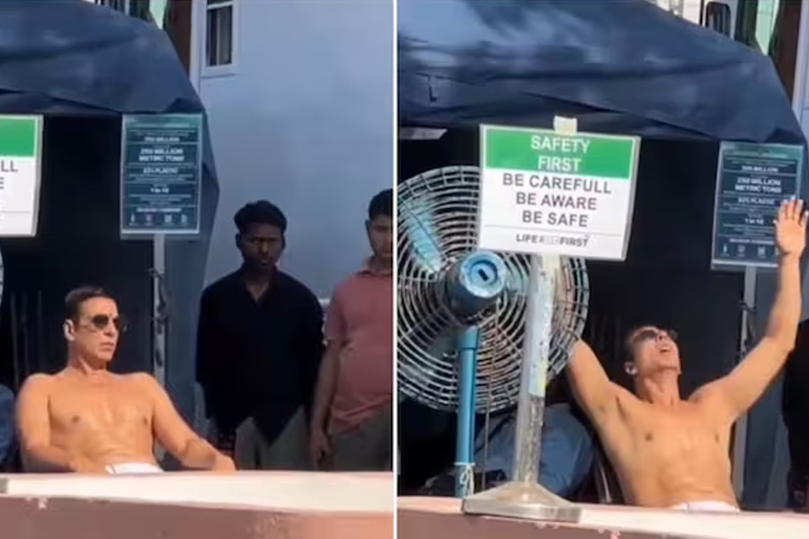 Akshay Kumar sunbathes on 'Jolly LLB 3' set in Ajmer's scorching heat