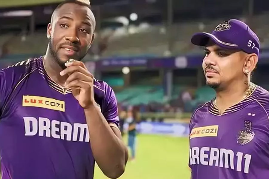 Kolkata Knight Riders star Sunil Narine and Andre Russell sent love to fans