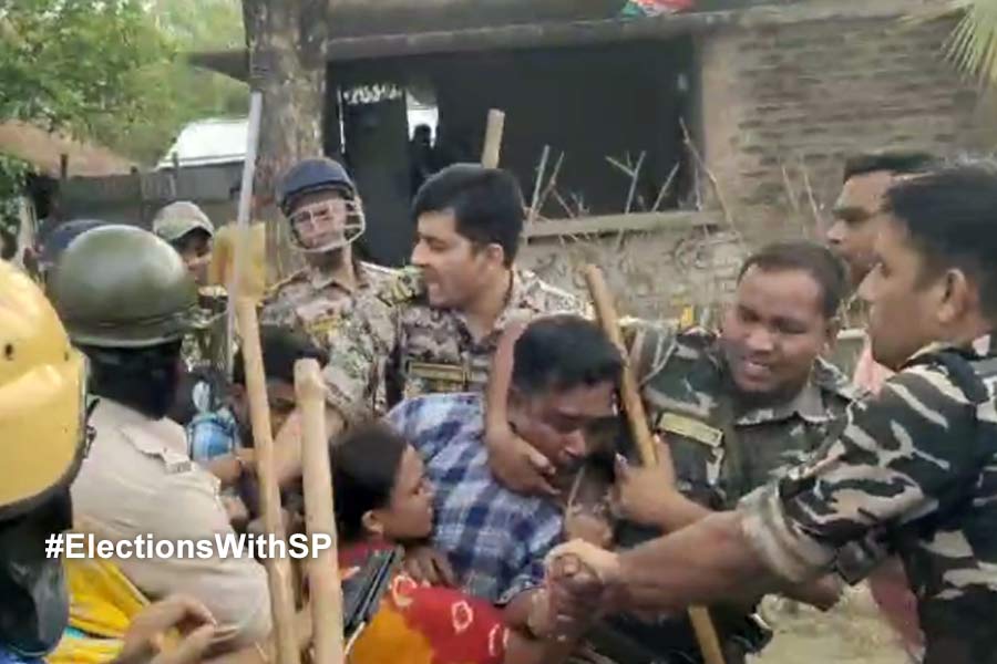 TMC workers allegedly beaten by police in Murshidabad