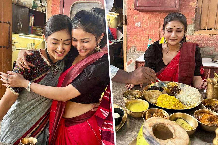 ‘উচ্ছেবাবু’র সঙ্গে বিয়ে, ‘ফুলকি’র সেটে কৌশাম্বির আইবুড়ো ভাত জমজমাট, দেখুন ছবি