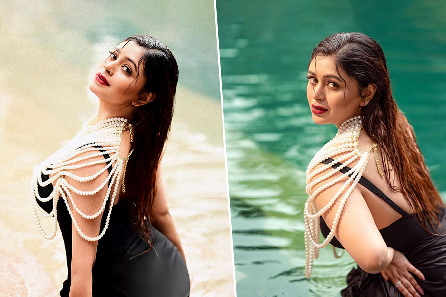 ঋতাভরীর ভেজা শরীরে মুক্তোর মালা, বৈশাখের দাবদাহে উষ্ণ ঝড়