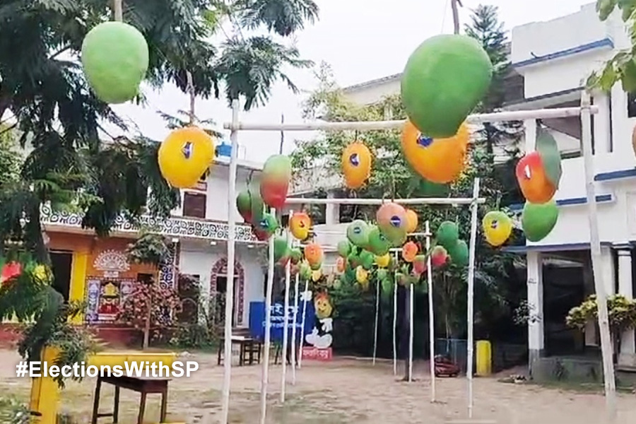 ভোটকেন্দ্র নাকি আমবাগান! মডেল বুথে নজর কাড়ল মালদহ