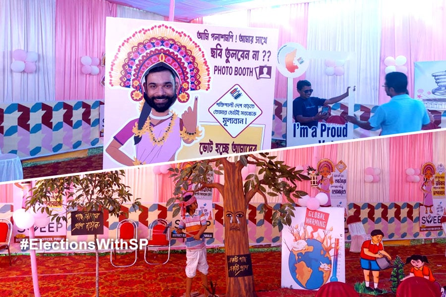 Padmashree awardee spread awareness on plant in Purulia booth
