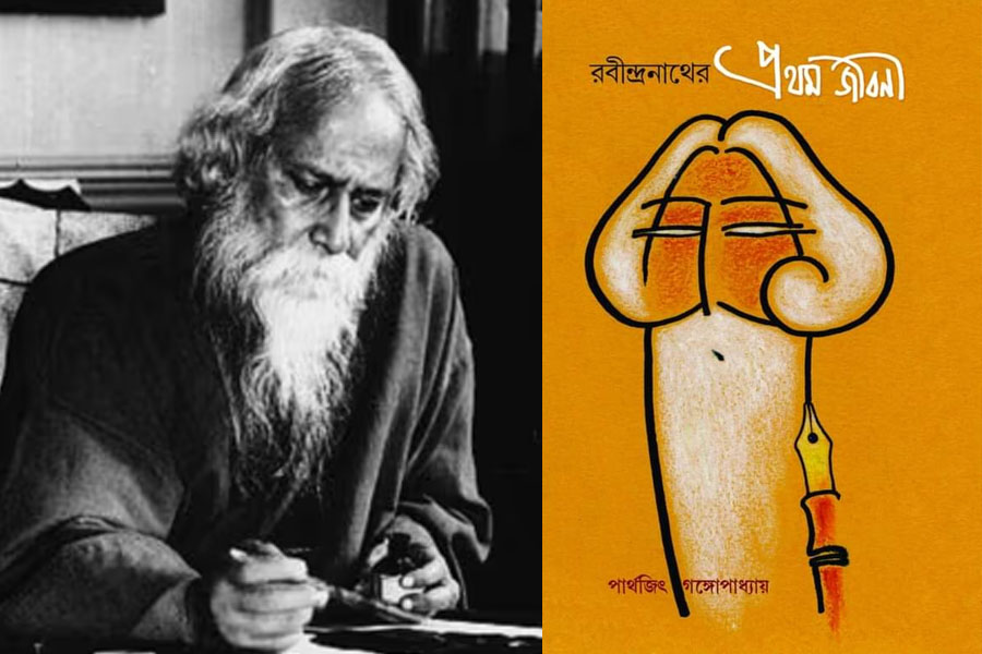 A distorted picture of Rabindranath on the book cover, make controversy