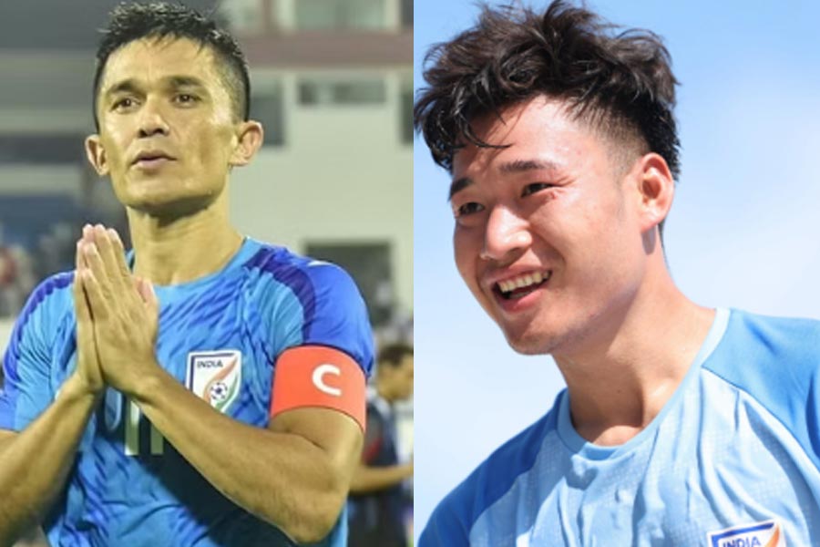 David Lalhlansanga is thrilled to have the opportunity to practice with Sunil Chhetri