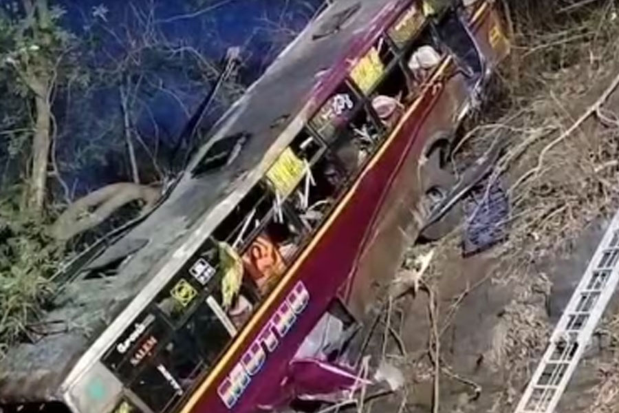 বাঁক ঘুরতে গিয়েই বিপত্তি, তামিলনাড়ুতে খাদে বাস পড়ে মৃত অন্তত ৪