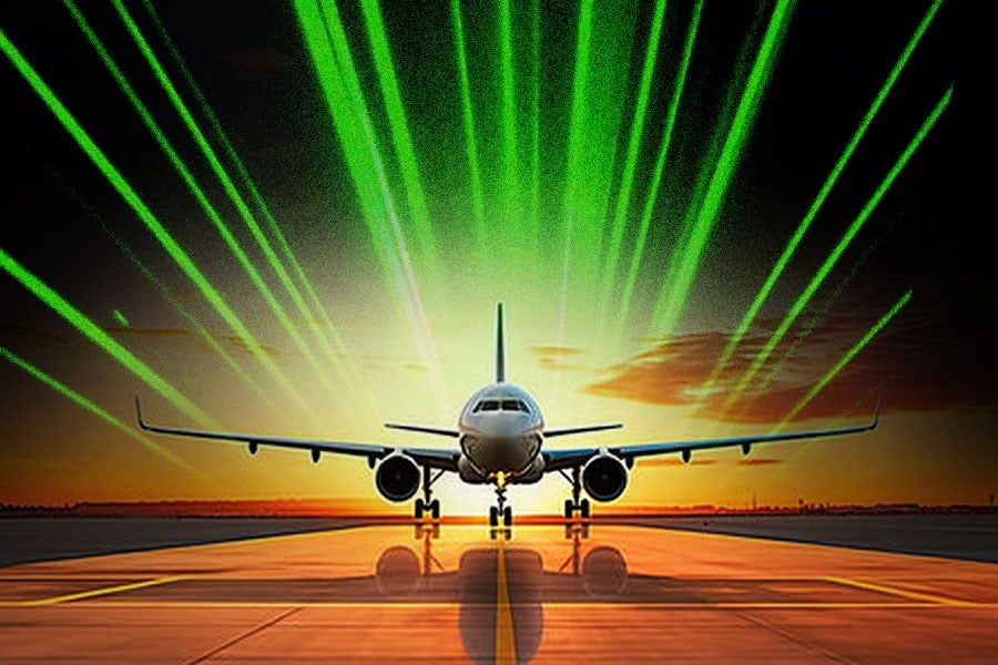 Problems with airplane landing, laser shows banned at many places adjacent to the Dum Dum Airport