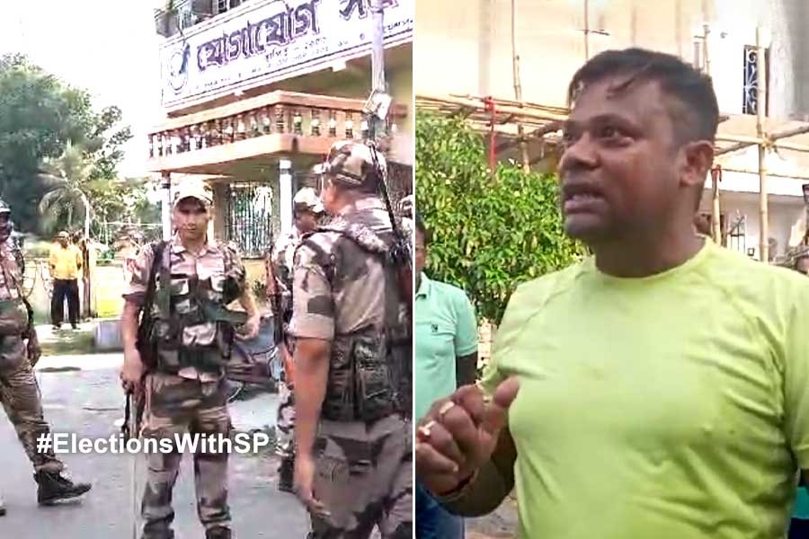 কেন্দ্রীয় বাহিনীর লাঠিচার্জ, গয়েশপুরে ‘আহত’ স্থানীয় তৃণমূল নেতা