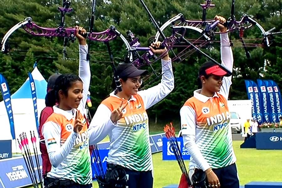 Indian Women’s Compound Archery Team strikes gold in World Cup