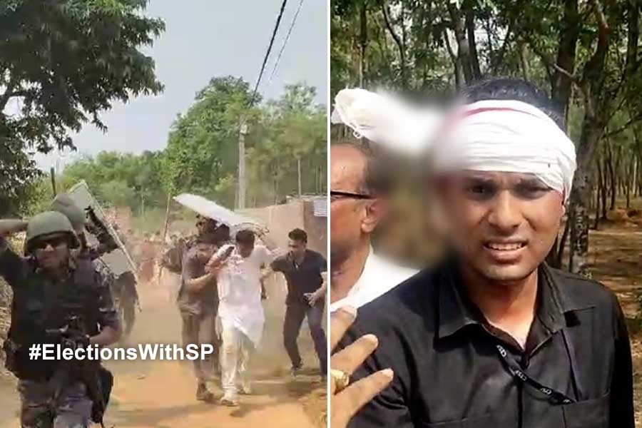 গড়বেতায় মাথা ফাটল জওয়ানের, প্রাণ বাঁচাতে দৌড় বিজেপি প্রার্থীর, আক্রান্ত সংবাদমাধ্যমও