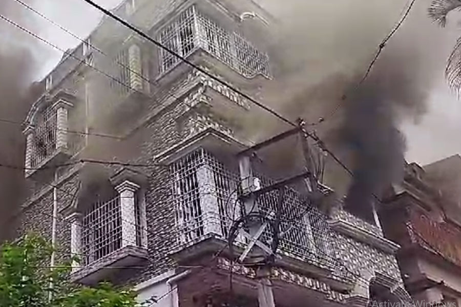 A fire broke out in the house of a businessman in Kalna