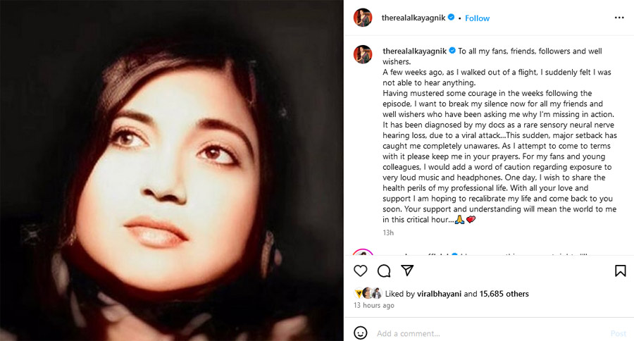 Alka-Yagnik post