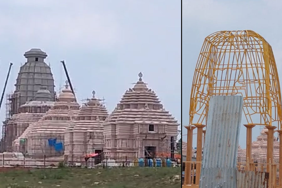 Preparation for Rath yatra at sea beach in Digha is on sparks row on inauguration of Jagannath Temple