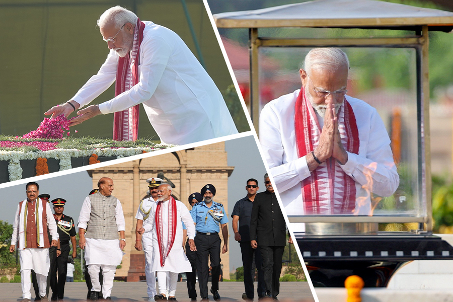 শপথের আগে গান্ধী, বাজপেয়ীকে স্মরণ মোদির, গেলেন ন্যাশনাল ওয়ার মেমোরিয়ালেও