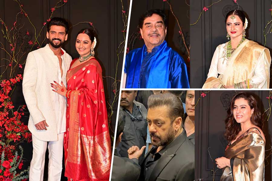 জাহির-সোনাক্ষীর গ্ল্যামারাস রিসেপশন অ্যালবাম, রেখা-কাজল, সায়রাবানু-সলমনদের আপ্যায়ণে শত্রুঘ্ন