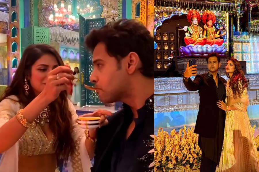 আম্বানিদের বিয়েতে যশকে নিজে হাতে খাইয়ে দিলেন নুসরত, প্রেম জমে ক্ষীর!