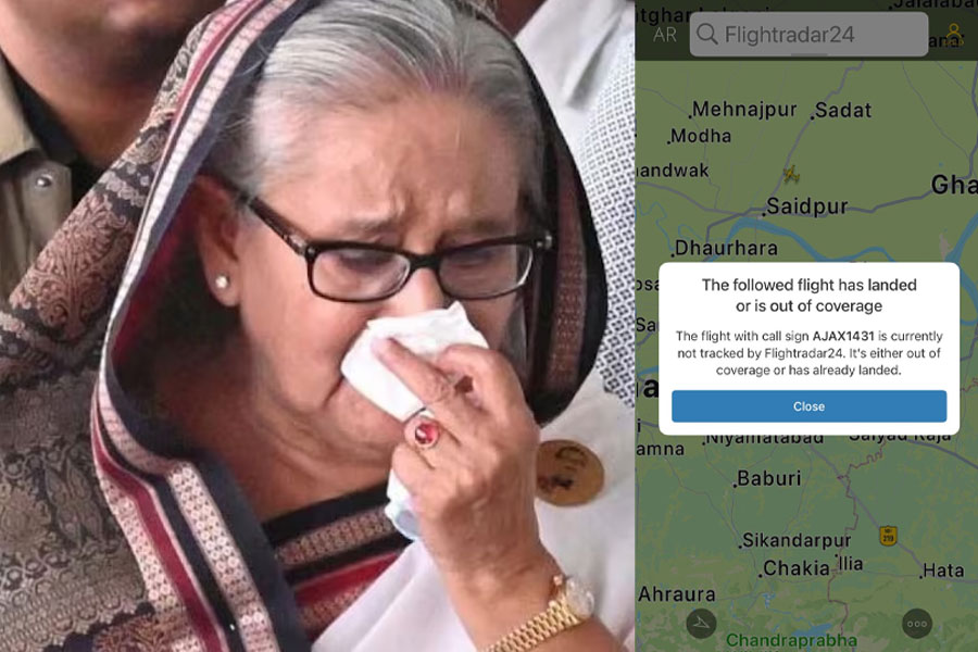 পশ্চিমবঙ্গ-ঝাড়খণ্ড পেরিয়ে ‘উধাও’ হাসিনার বিমান! বাড়ছে ধোঁয়াশা