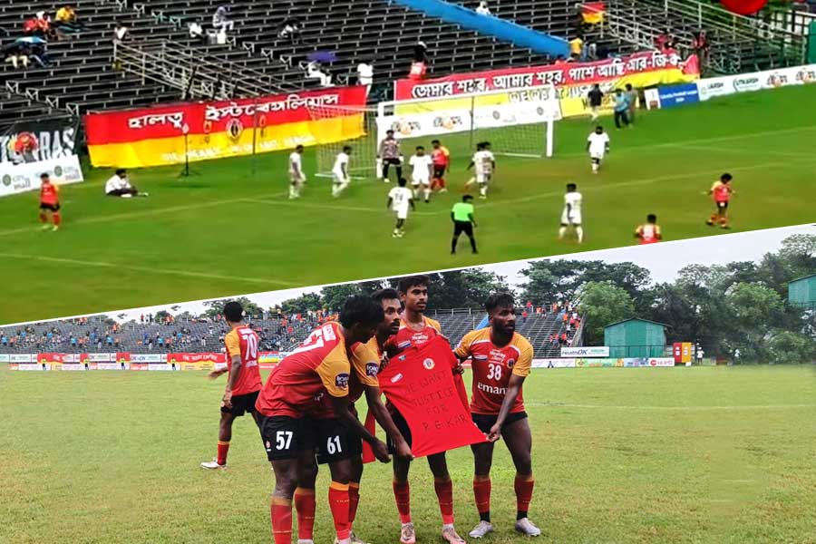 গোলের সেলিব্রেশন থেকে ভক্তদের ব্যানার, ম্যাচ জুড়ে ‘জাস্টিস ফর আর জি কর’ বার্তা ইস্টবেঙ্গলের